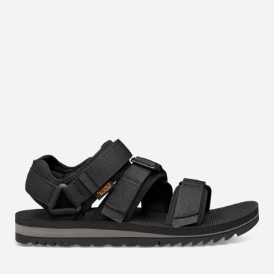 Teva Cross Strap Trail Men's Black Hiking Sandals CA55602 Canada Online